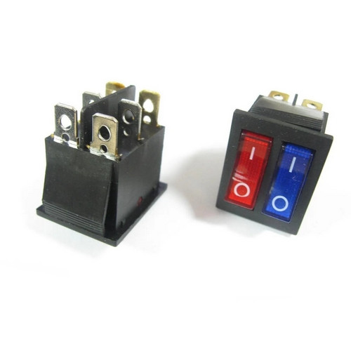 Перемикач KCD2-2101N ON-OFF (6 pin) R+B Daier