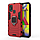 Чохол Ring case для Samsung Galaxy M31 (M315) броньований бампер з кільцем червоний, фото 2