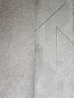 Обои виниловые на флизелине GranDeco Dorina A45605 метровые однотонные абстракция серые с серебром 3д