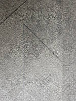 Обои виниловые на флизелине GranDeco Dorina A45705 метровые геометрия полосы фигуры серые серебристые