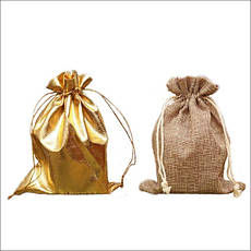 Мішечки для магічних карт Таро з джуту, парчі і сатину