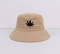 Панама Шляпа кленовый лист коричневый