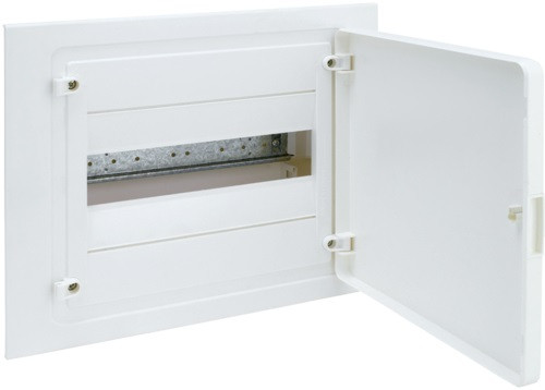 Монтажний електричний розподільчий щит Hager Golf VF112PD на 12 модулів (вбудований, білі дверцята)