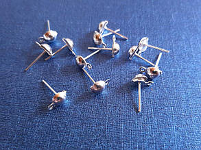 Основи-пусети металеві срібло 200 грамів паковання 15 мм