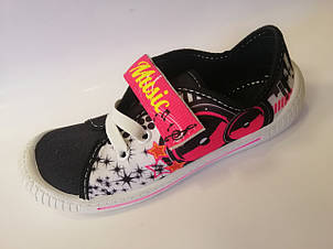 Кеди для дівчинки 3 F 2833/3 чорні р. 26,28,30