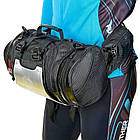 Моторюкзак-пояс із металевою захисною накладкою AO SI MAN NI T9909 розмір 34х19х19 см Black-Silver, фото 4