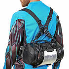 Моторюкзак-пояс із металевою захисною накладкою AO SI MAN NI T9909 розмір 34х19х19 см Black-Silver, фото 5