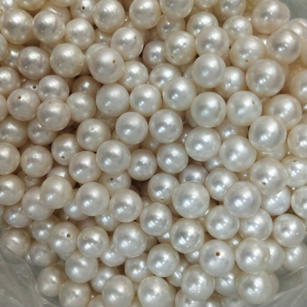 Перлина  9.4 - 9.8 mm На половину просвердлена, фото 1