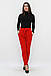 Жіночі брюки з пояском Kosmo, червоний, фото 3