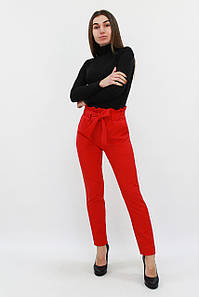 Жіночі брюки з пояском Kosmo, червоний