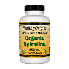 Спіруліна Healthy Origins Organic Spirulina 500 mg (360 таб) Хелсі оріджінс