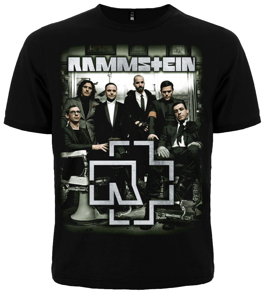 Чорна футболка Rammstein (photo band with logo), Розмір XL