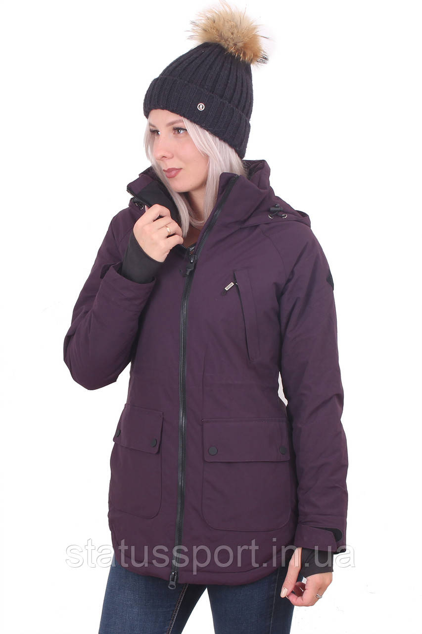 Женская удлиненная куртка Snow Headquarter B8877 Фиолетовая - фото 2 - id-p1203390683