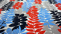Літня тканина льон з принтом "Різнокольорові водорості"