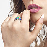 Сережки срібні жіночі 925 проби з емаллю, Сережки підвіски зі справжнього срібла для дівчини, фото 4