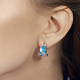 Підвіска срібна жіноча 925 проби з емаллю, прикраса зі срібла на шию для дівчини, фото 5