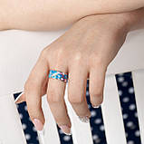 Підвіска срібна жіноча 925 проби з емаллю, прикраса зі срібла на шию для дівчини, фото 6