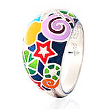 Підвіска срібна жіноча 925 проби з емаллю, прикраса зі срібла на шию для дівчини, фото 4