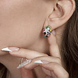 Підвіска срібна жіноча 925 проби з емаллю, прикраса зі срібла на шию для дівчини, фото 6