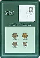 Люксембург Набор монет 1980-1983 UNC 1, 5, 10, 20 франков и 1 марка Буклет