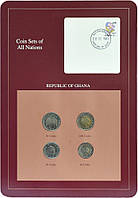 Гана Набір монет 1991 UNC 10, 20, 50, 100 седі й 1 марка Буклет
