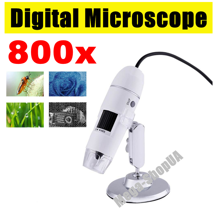 Мікроскоп цифровий електронний USB 800Х для телефону, смартфона, ноутбука, ПК, паяння CV07
