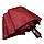 Жіноча парасолька напівавтомат бордова з принтом букв по куполу 02052-2, фото 5