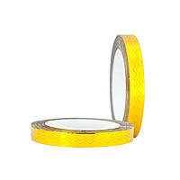 Фигурная самоклеющаяся лента зиг-заг для дизайна ногтей Цвет: золото