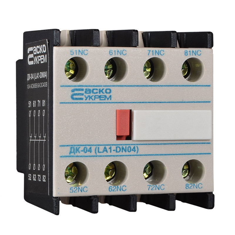 Додаткові контакти АСКО-УКРЕМ ДК-04 (LA1-DN04) 4NC (A00400500008), фото 1