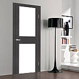 Двері міжкімнатні Cortex Gloss 03 дуб wenge triplex молочний, фото 2