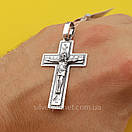 Чоловічий срібний хрестик. Православний кулон з срібла 925 проби, фото 8