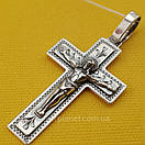Чоловічий срібний хрестик. Православний кулон з срібла 925 проби, фото 7