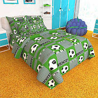 Детское постельное белье "Gold" - Футбол зеленый
