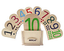 Набiр для сенсорної гри "Тактильнi Цифри та крапки 1 відповідно до методики Монтессорі"