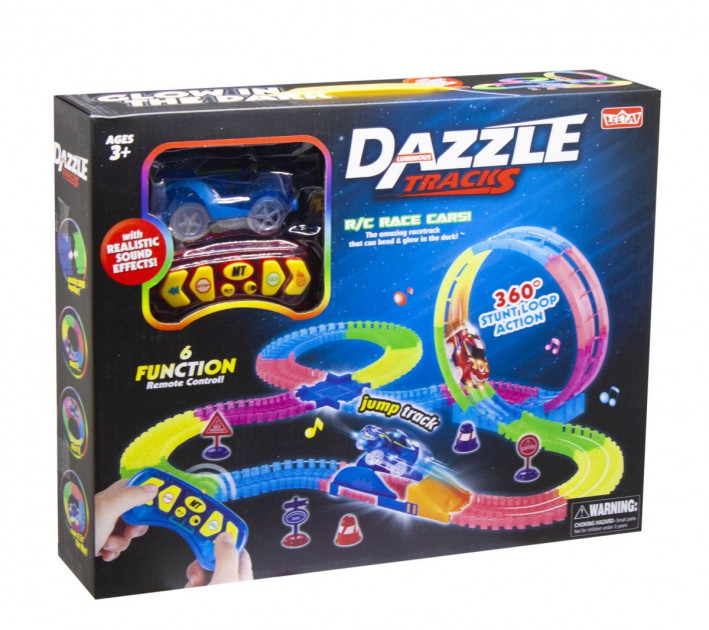 Автотрек на р/к Dazzle 130 світло, звук, довжина треку 425 см, у коробці, фото 1