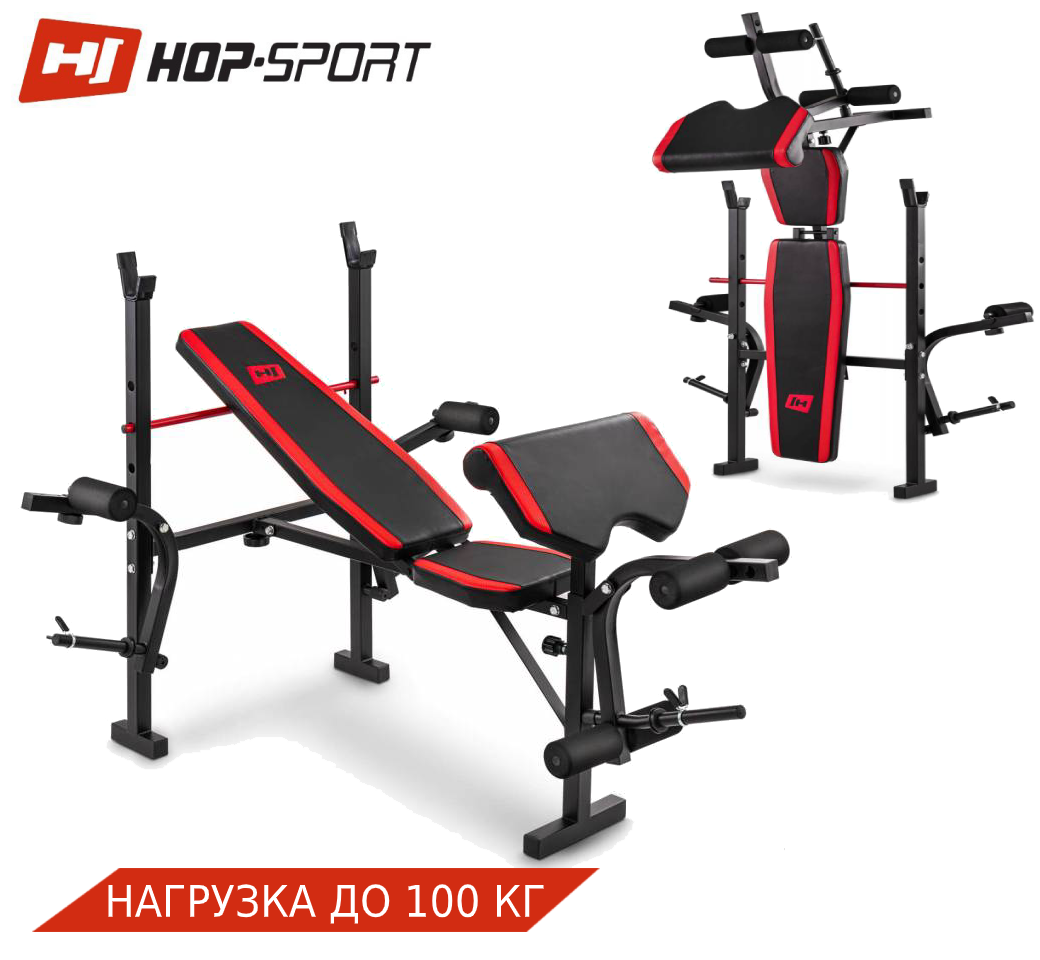 Лава для жиму, регульована Hop-Sport HS-1055 з партою Скотта Гарантія 2 роки