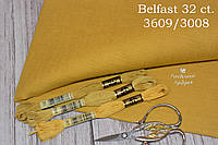 Ткань равномерного переплетения Zweigart Belfast 32 ct. 3609/3008 (горчичный)