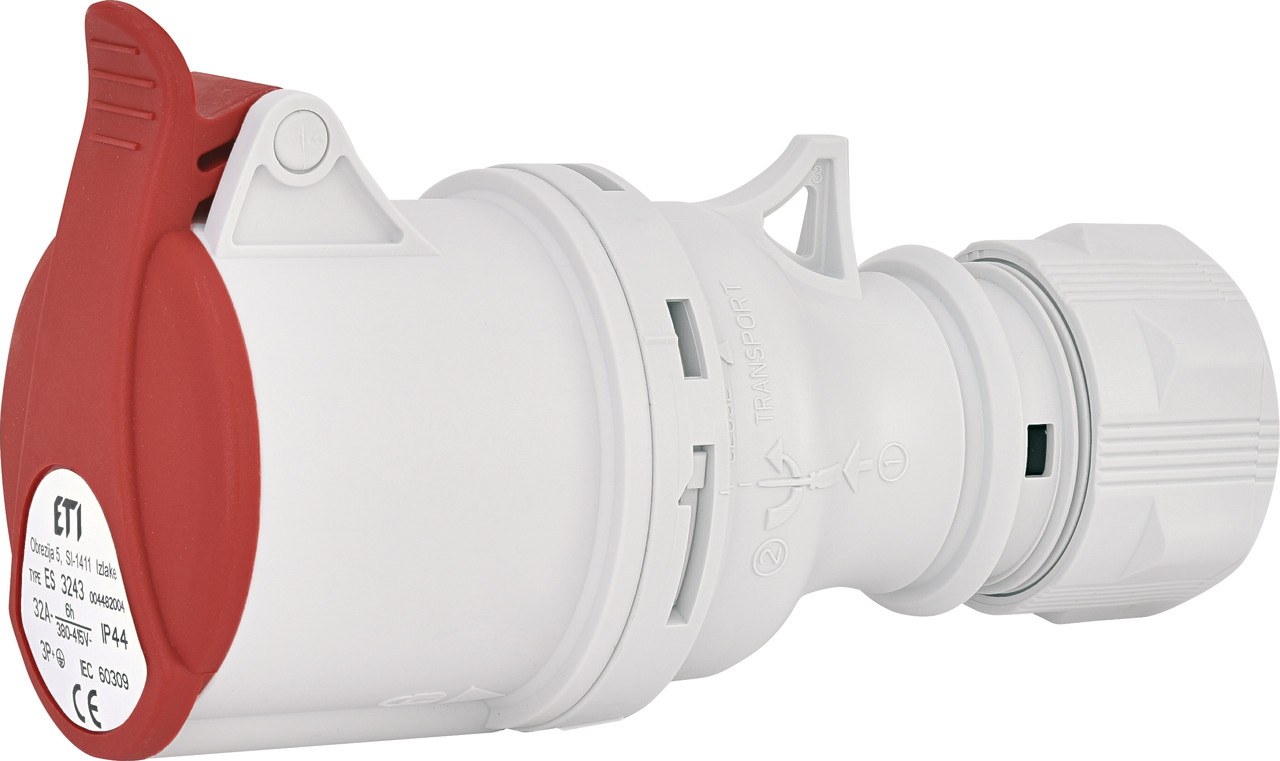 Кабельна Розетка ES-3243 IP44 (32A, 400V, 3P+PE) ETI 4482004, фото 1