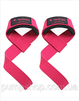 Ремені для тяги Harbinger Women's Padded Cotton Lifting Straps Pink, фото 2