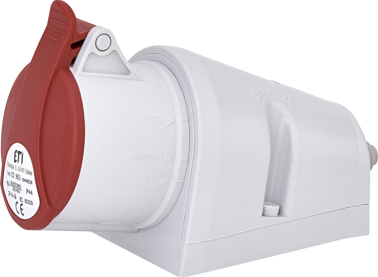 Розетка настінна EZ-1653, IP44 (16A, 400V, 3P+N+PE) ETI 4482036, фото 1