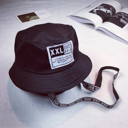 Панама Капелюх із зображенням XXL зі стрічкою чорна, фото 1