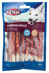 Ласощі для собак Trixie DENTA fun для чищення зубів качка 10шт. 12см / 80гр