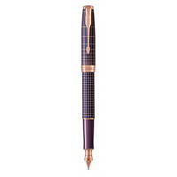 Ручка перьевая Parker SONNET 17 Cisele Silver Purple Matrix PGT FP F 88 011 из серебра с золотым пером