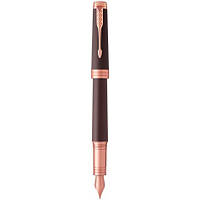 Ручка перьевая Parker PREMIER 17 Soft Brown PGT FP F 80 211 с золотым пером и розовой позолотой