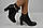 Ботильйони жіночі Alamo 7-8 чорні шкіра-замша каблук (останній 37 розмір), фото 5