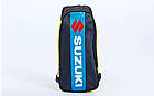 Моторюкзак однолямковий SUZUKI Scout MS-5481-8 розмір 42х15x7 см Black-Yellow-Blue, фото 2