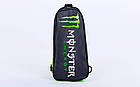 Моторюкзак однолямковий Monster Scout MS-5481-1 розмір 42х15x7 см Black-Green, фото 3