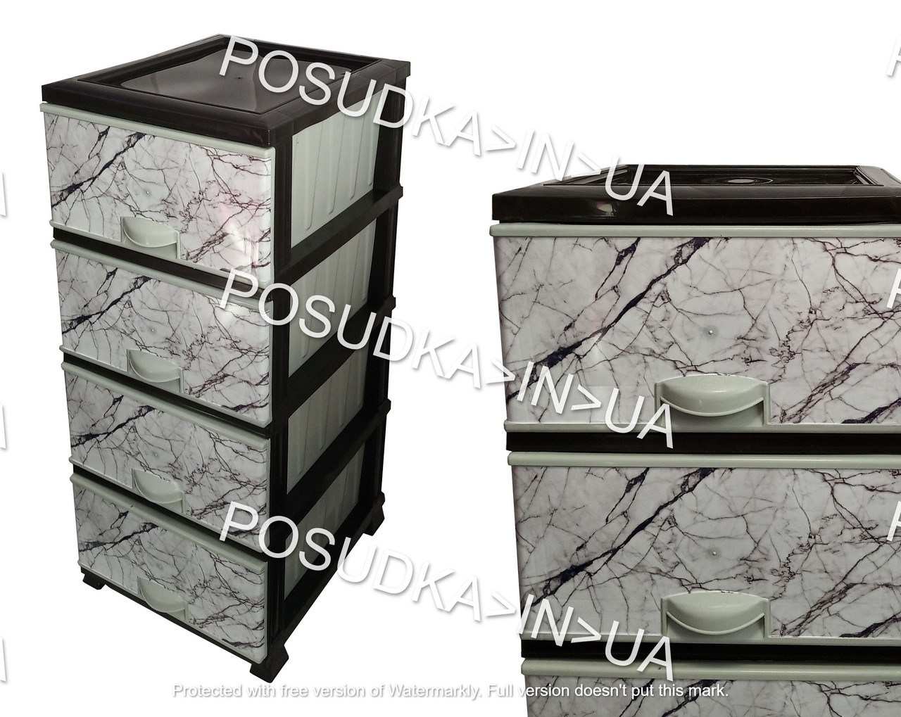 Пластиковый Комод с Рисунком Мрамор Белый Elif Турция — Купить Недорого ...