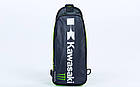 Моторюкзак однолямовий KAWASAKI Scout MS-5481-7 розмір 42х15x7 см Black-Green, фото 2