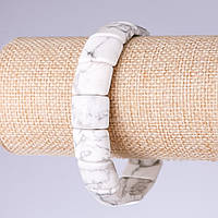 Браслет Кахолонг ланка 15х11мм на резинці купити біжутерію дешево оптом в інтернеті